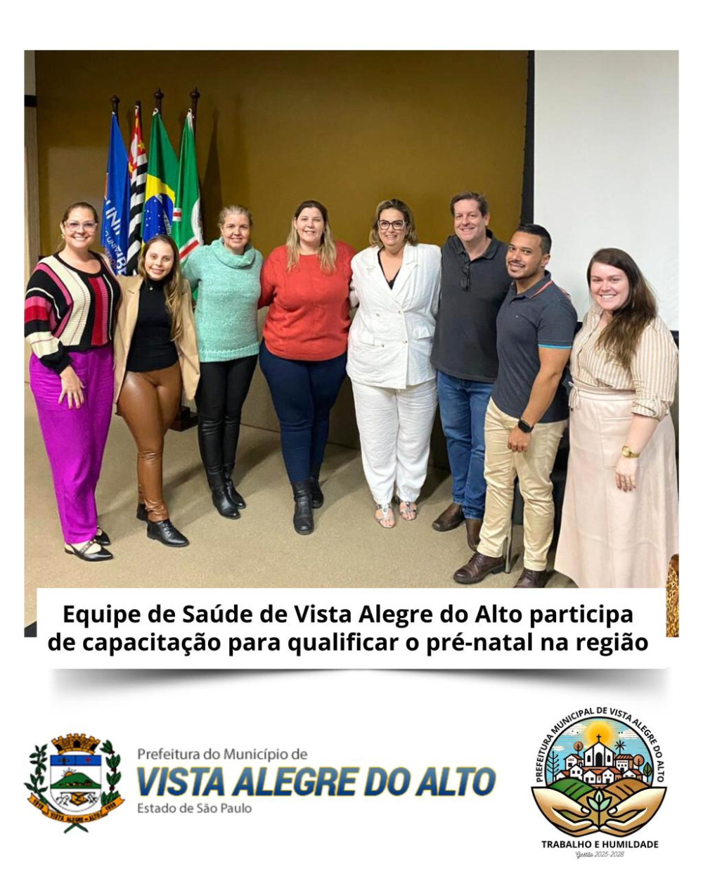 Equipe de Saúde de Vista Alegre do Alto participa de capacitação para qualificar o pré-natal na região.