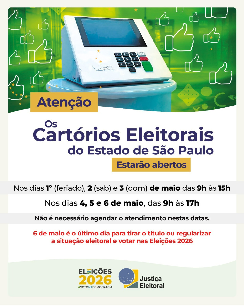 Últimos dias para regularizar o título de eleitor.