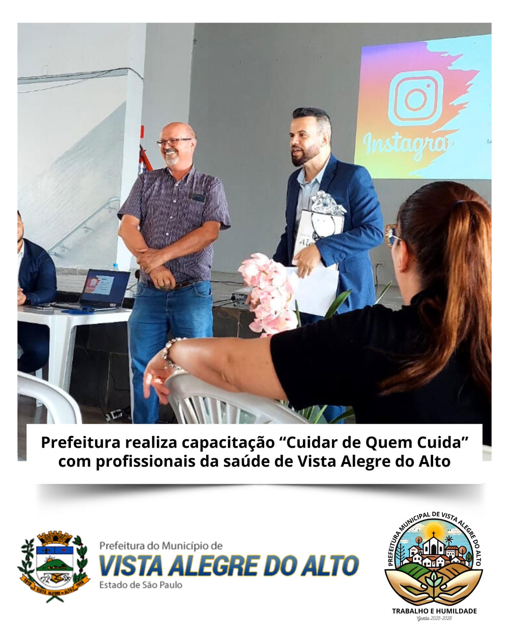 Prefeitura realiza capacitação “Cuidar de Quem Cuida” com profissionais da saúde de Vista Alegre do Alto.