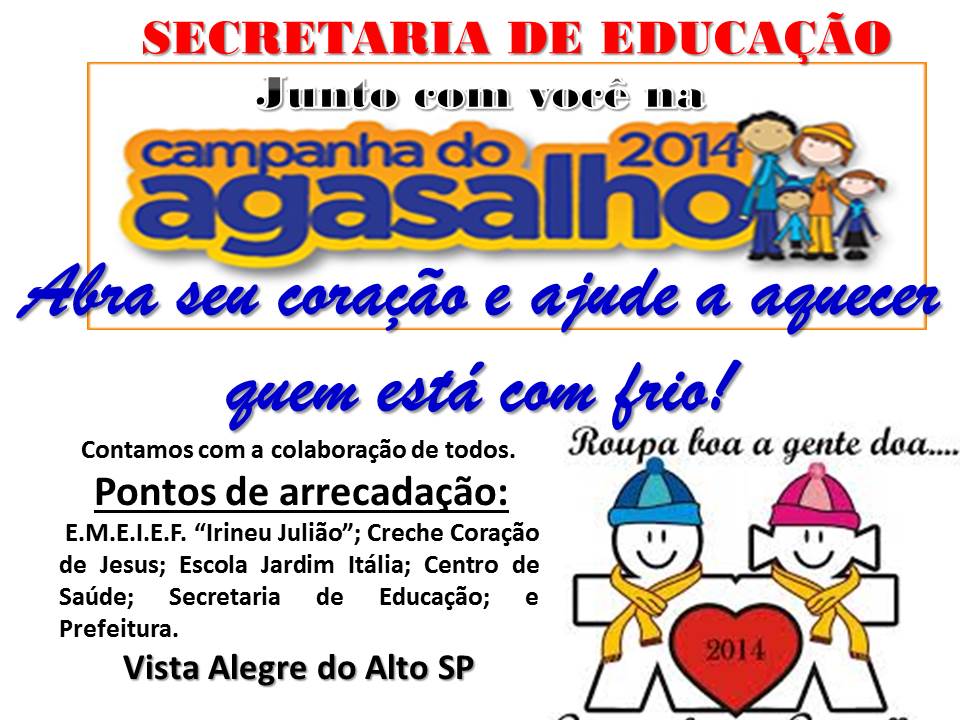 Campanha do Agasalho 2014.