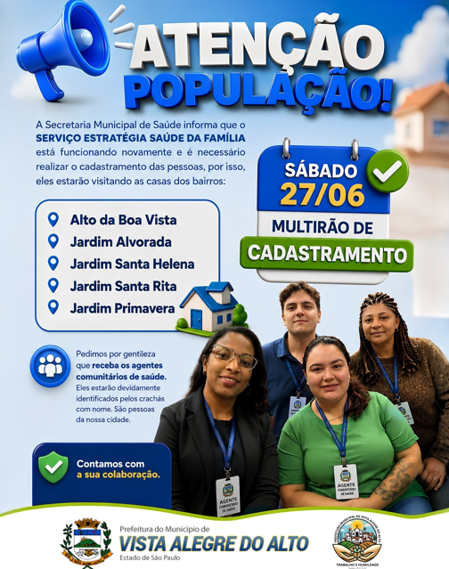 Atenção, moradores.