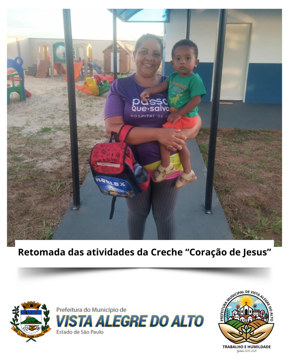 Retomada das atividades da Creche “Coração de Jesus”.