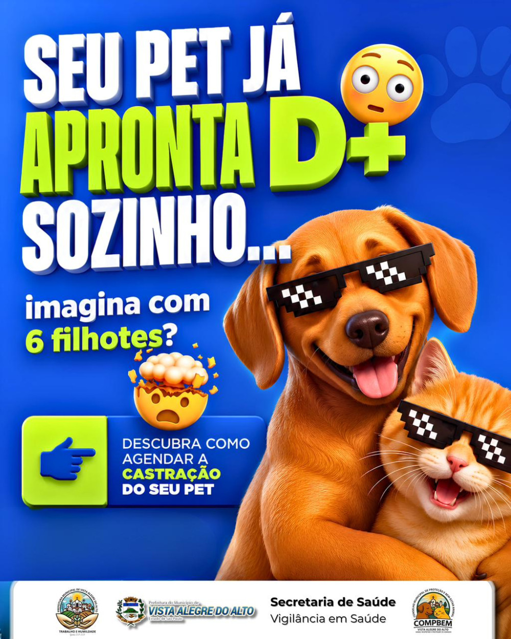 Seu pet já apronta sozinho… imagina com vários filhotes.