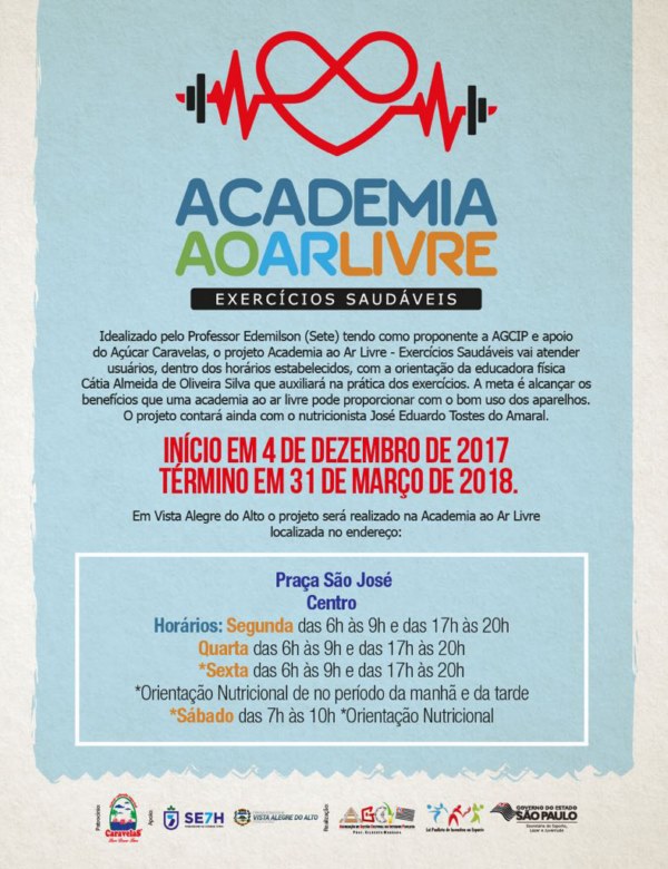Academia ao ar livre tem orientação de profissionais.