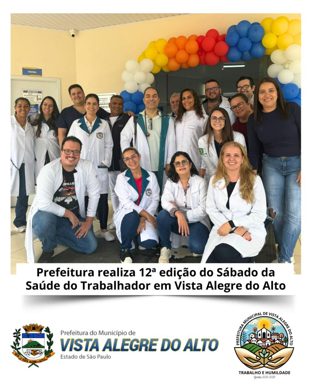 Prefeitura realiza 12ª edição do Sábado da Saúde do Trabalhador em Vista Alegre do Alto.