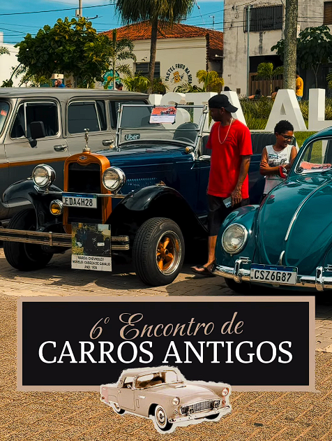 6º Encontro de Carros Antigos reúne grande público e movimenta Vista Alegre do Alto.