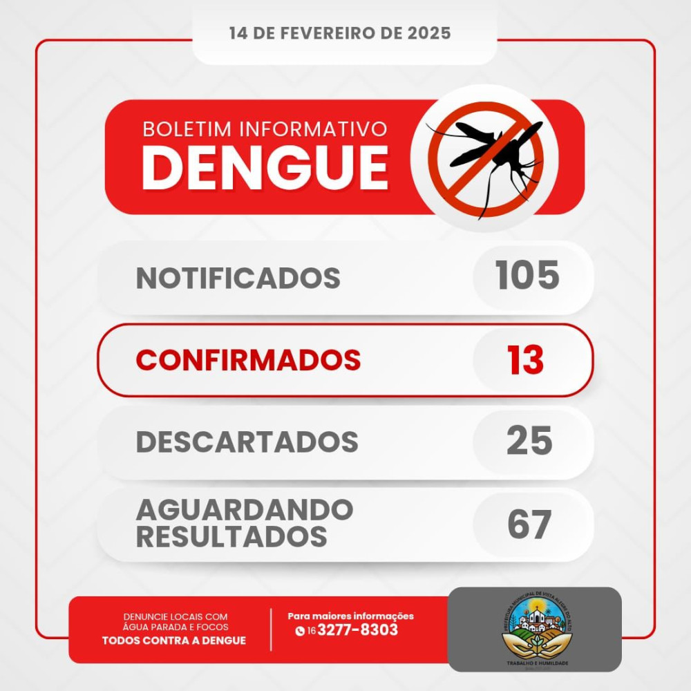 Boletim informativo da Dengue – Vista Alegre do Alto.