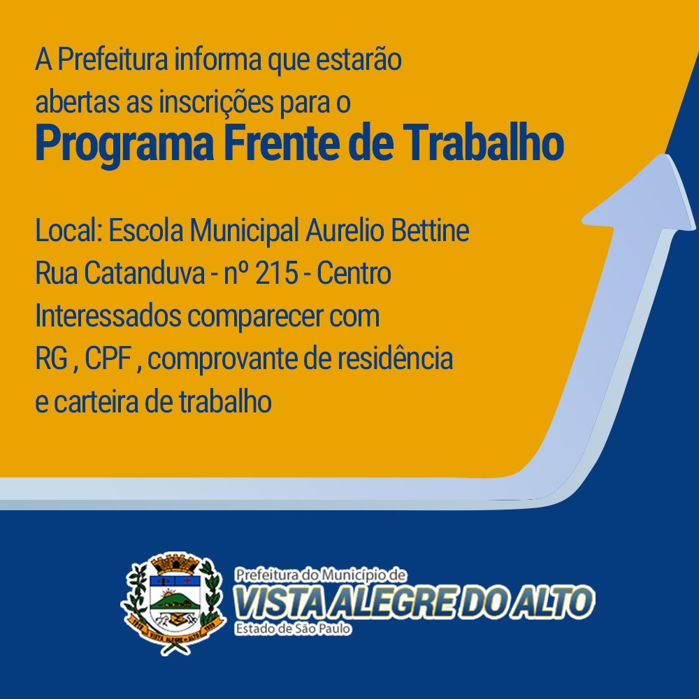 Programa Frente de Trabalho 2022.