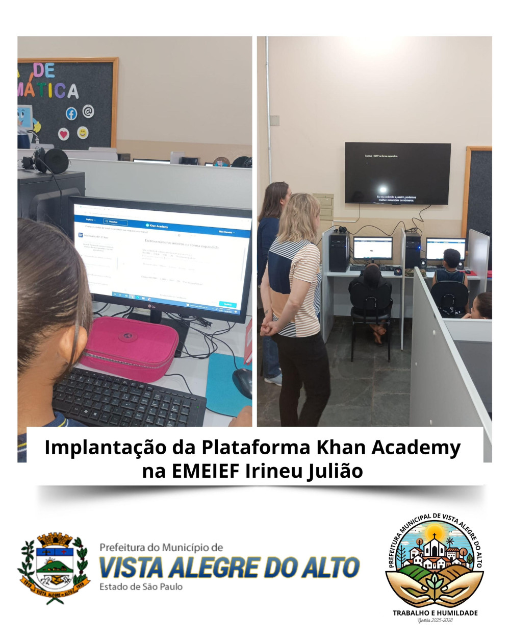 Implantação da Plataforma Khan Academy na EMEIEF Irineu Julião.