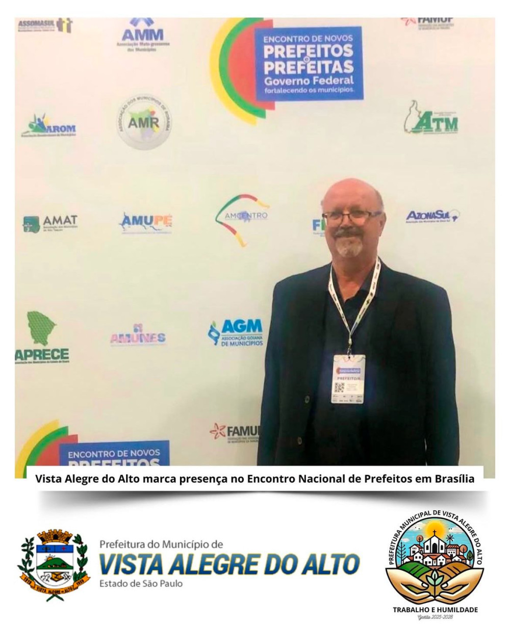Vista Alegre marca presença no Encontro Nacional de Prefeitos em Brasília.