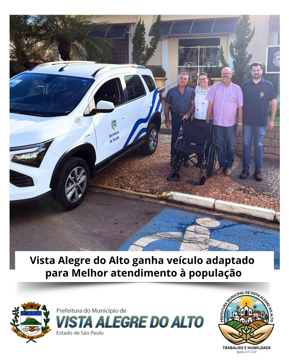 Vista Alegre do Alto ganha veículo adaptado para Melhor atendimento à população.