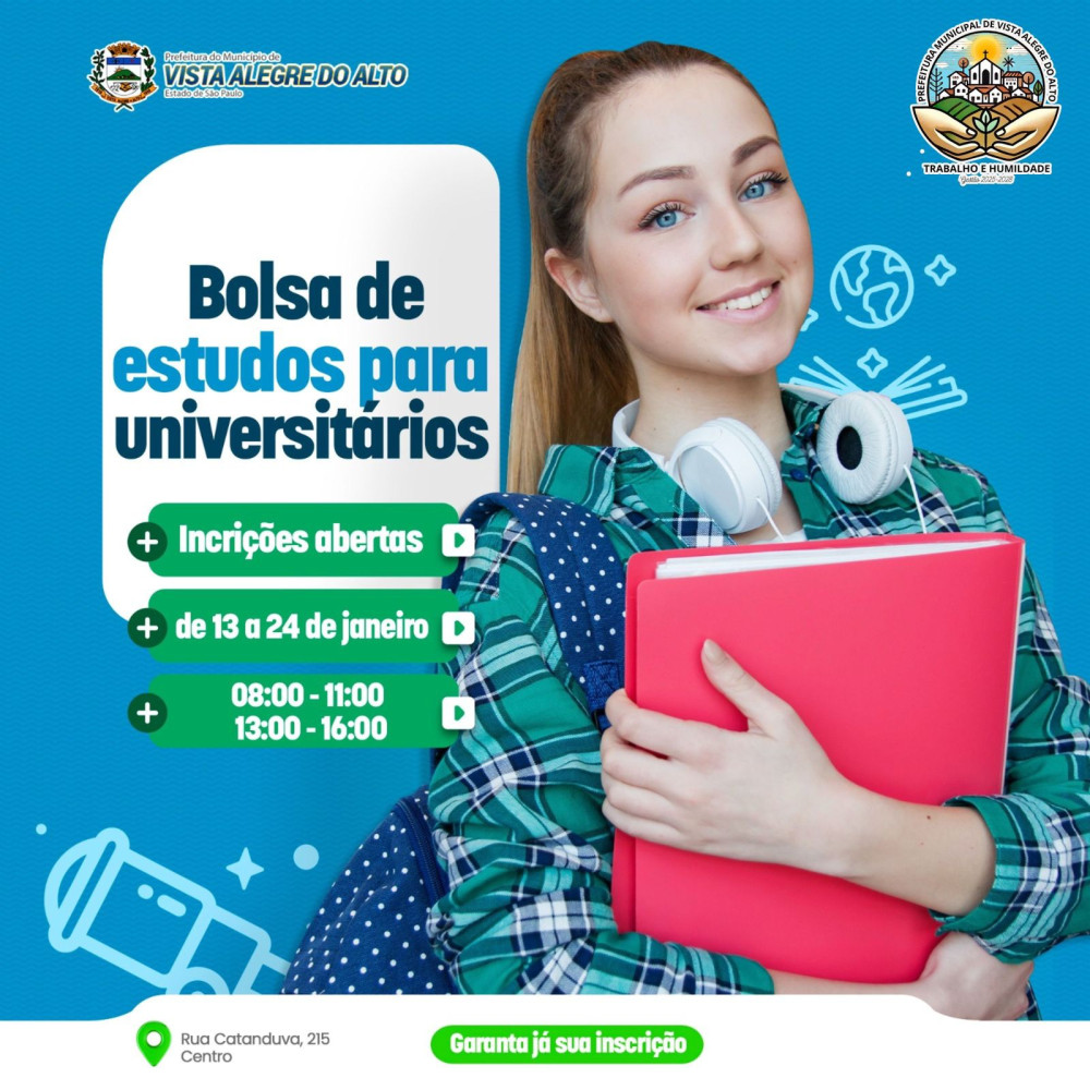 Atenção, universitários de Vista Alegre do Alto.