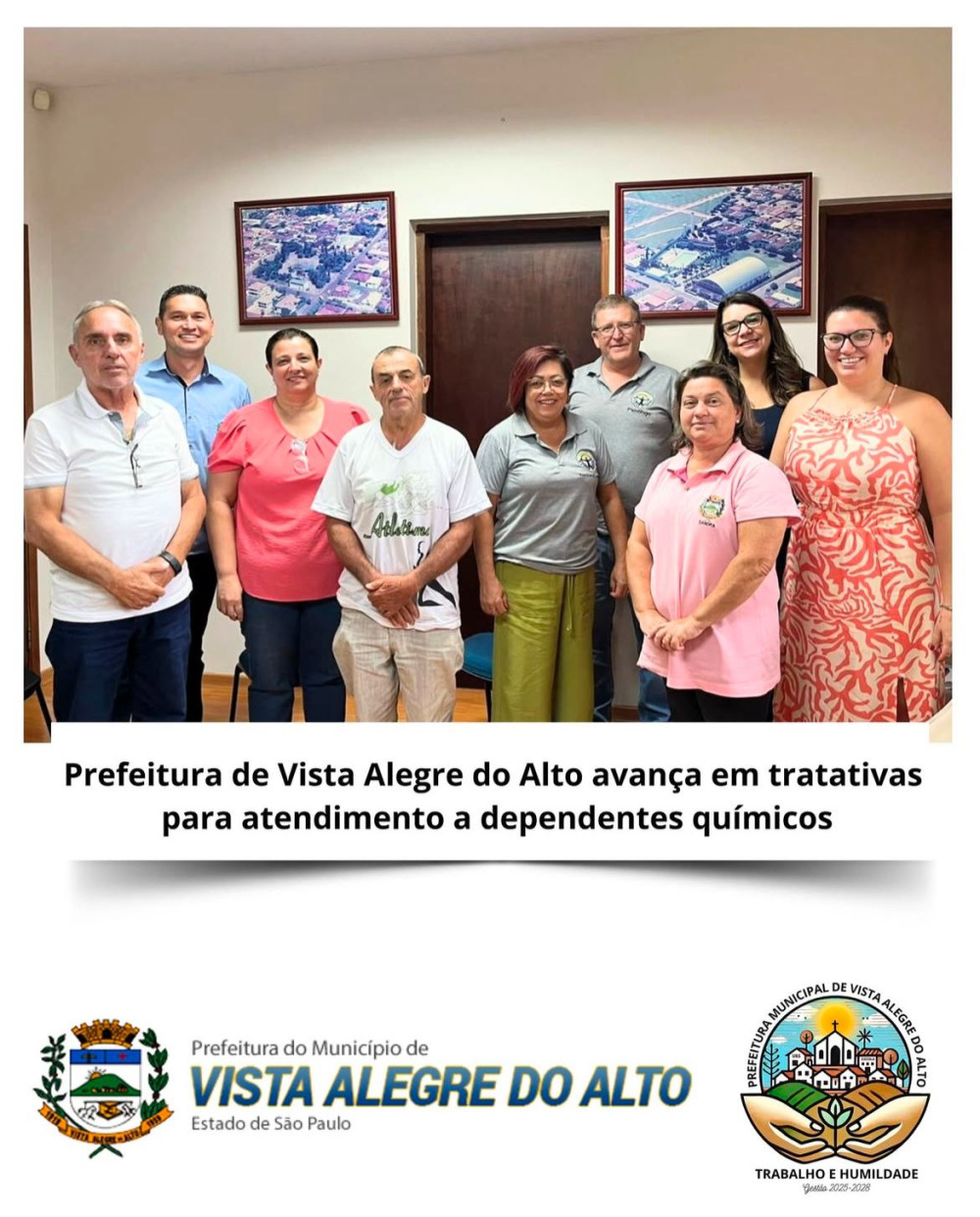Prefeitura de Vista Alegre do Alto avança em tratativas para atendimento a dependentes químicos.