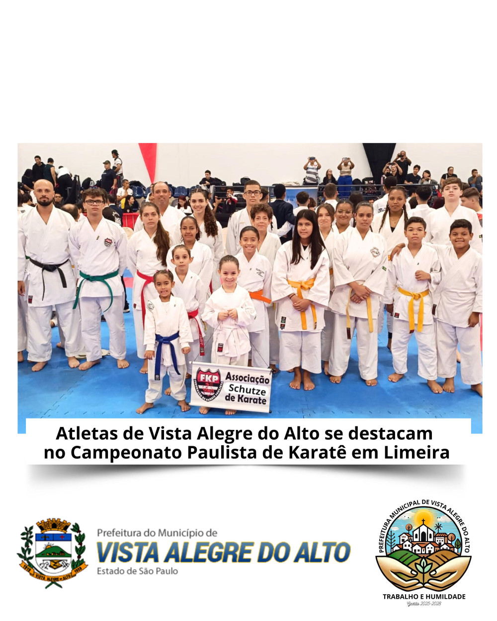 Atletas de Vista Alegre do Alto se destacam no Campeonato Paulista de Karatê em Limeira.