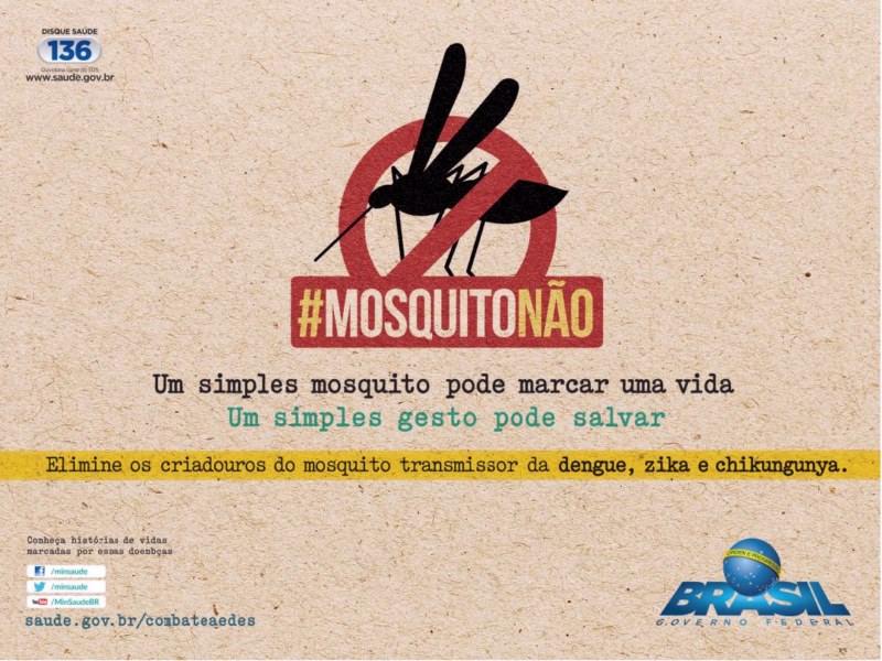Governo Federal convoca postos de saúde, de assistência social e escolas para combater o mosquito antes do verão.