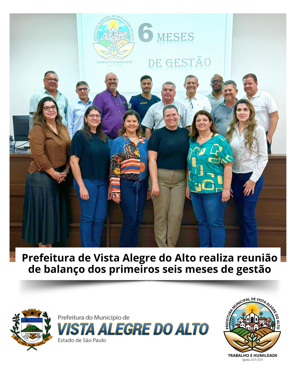 Prefeitura de Vista Alegre do Alto realiza reunião de balanço dos primeiros seis meses de gestão.