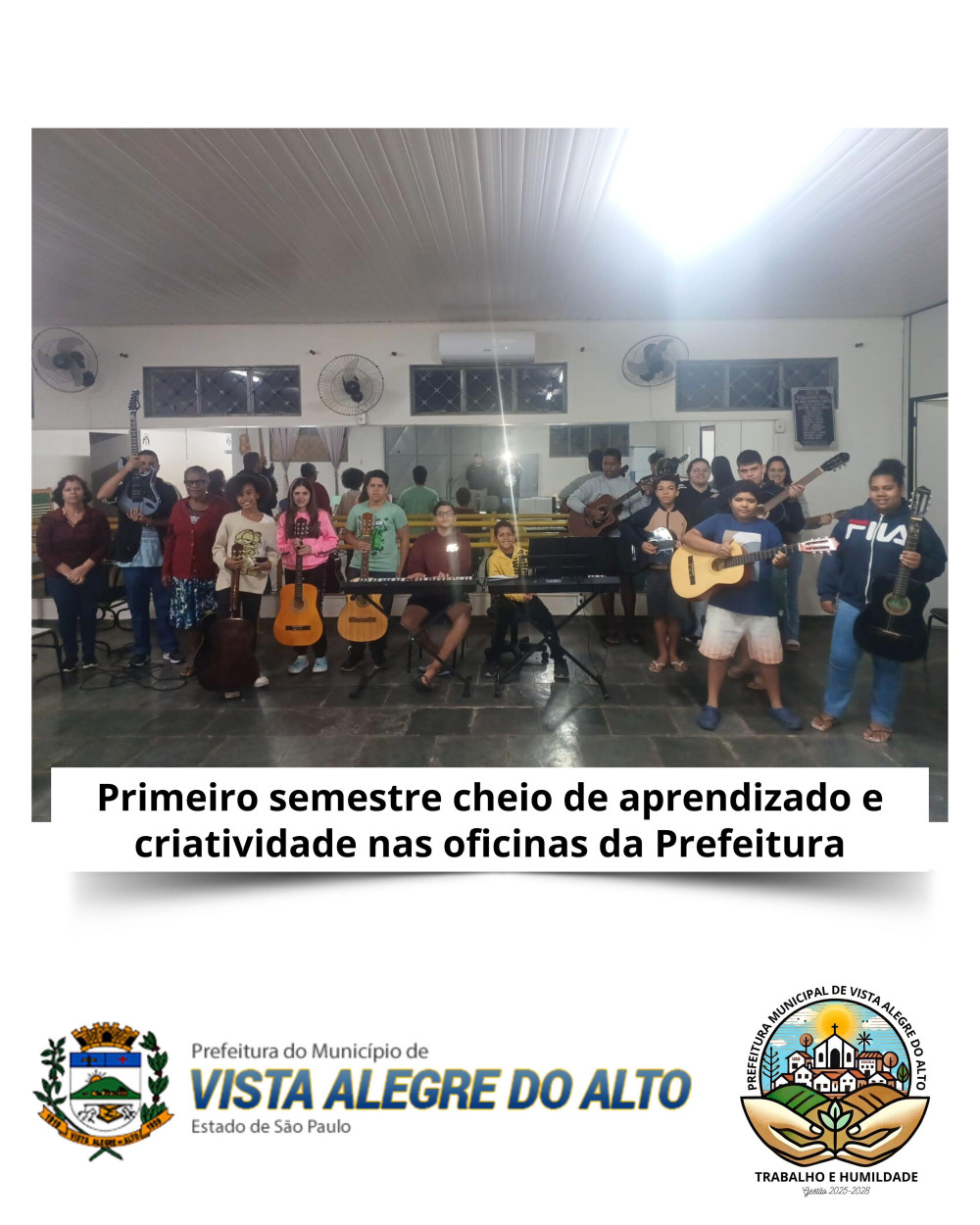 Primeiro semestre cheio de aprendizado e criatividade nas oficinas da Prefeitura.