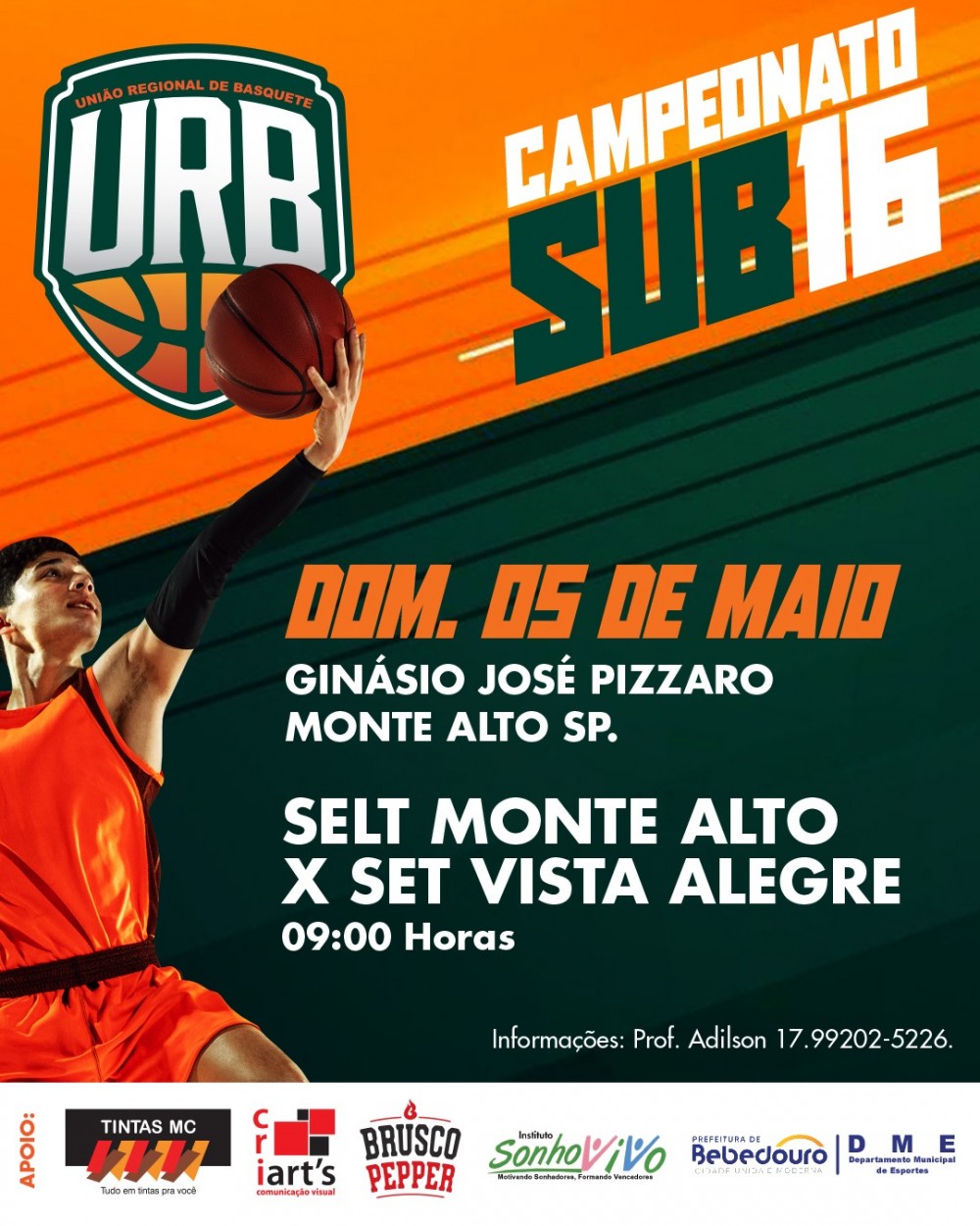 Vista Alegre busca segunda vitória no Campeonato URB sub-16.