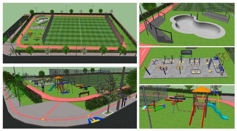 Prefeitura constrói praça pública no Jardim Santa Rita.