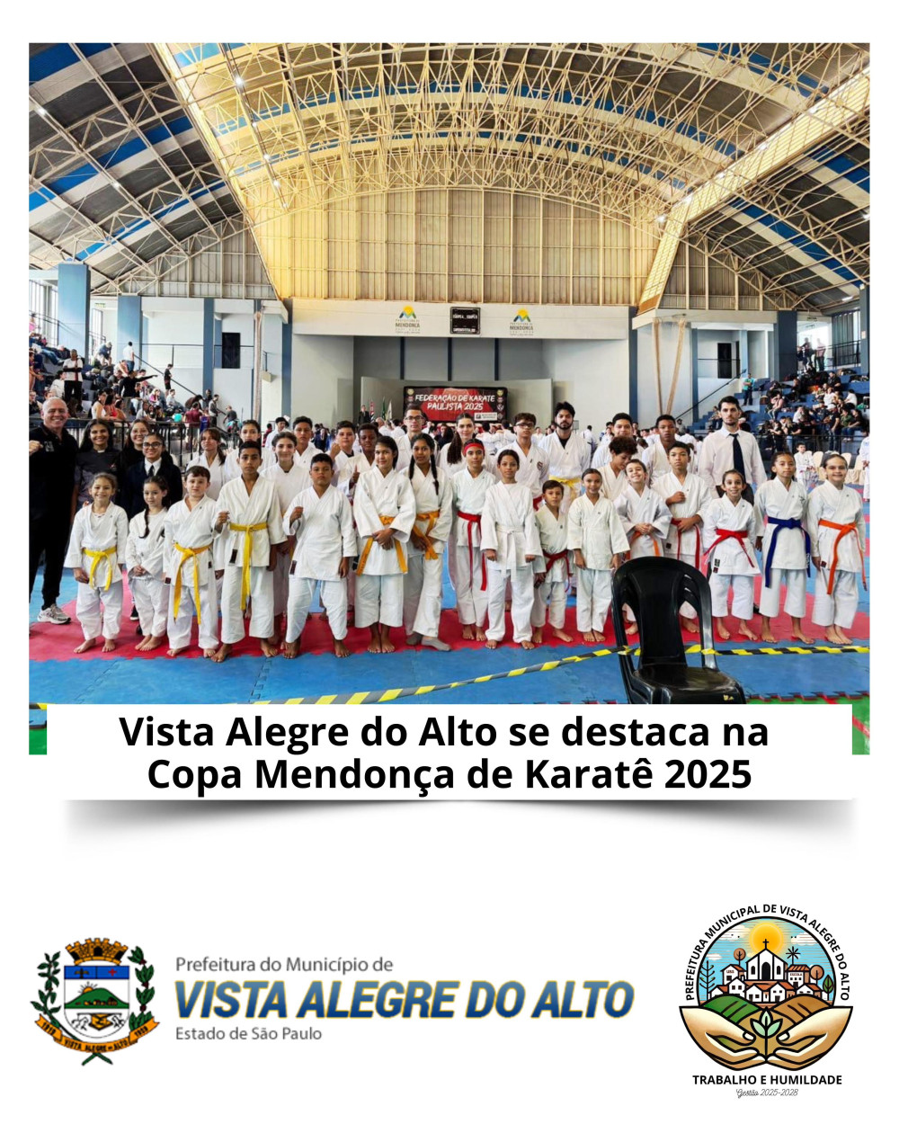 Vista Alegre do Alto se destaca na Copa Mendonça de Karatê 2025.
