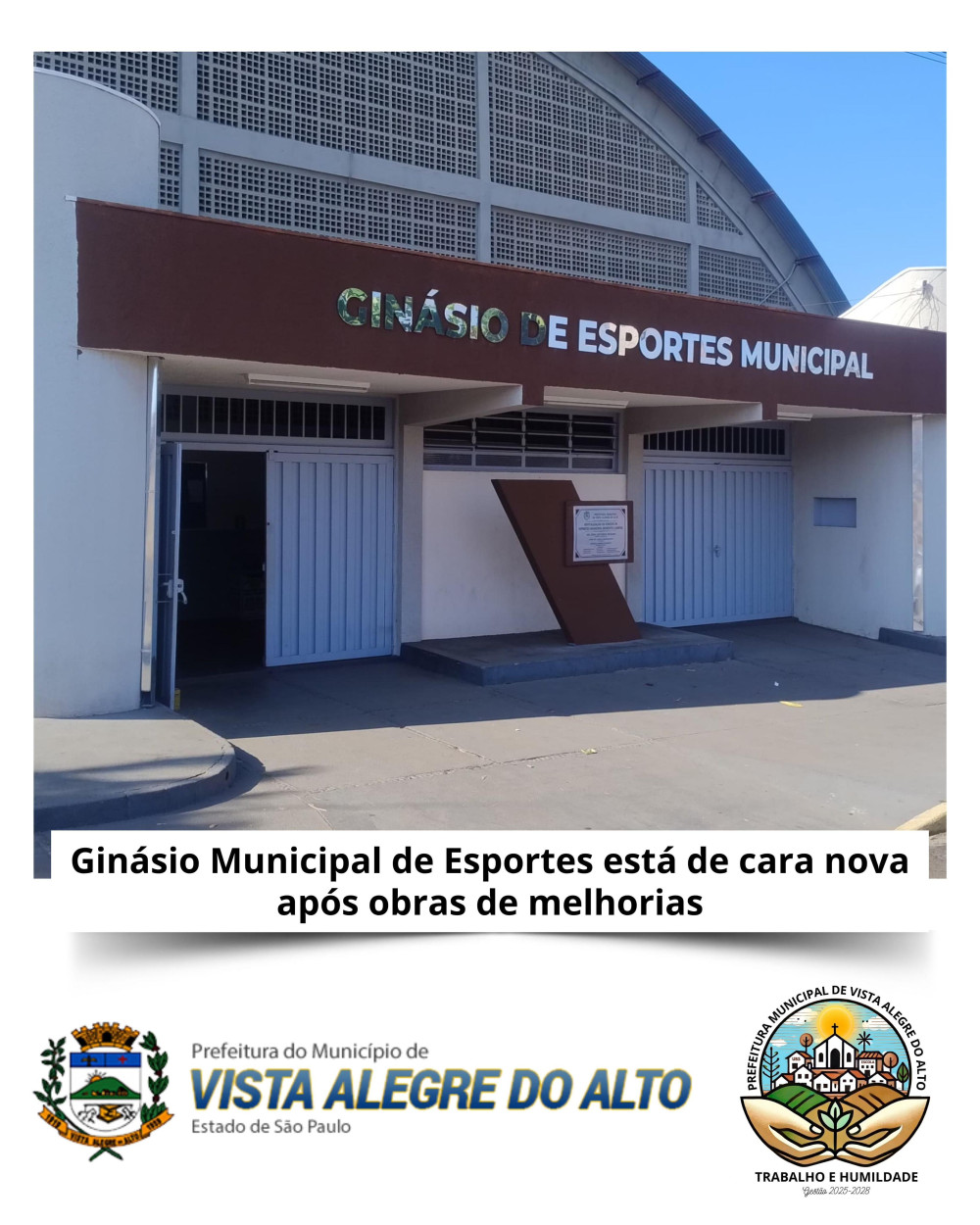 Ginásio Municipal de Esportes está de cara nova após obras de melhorias.