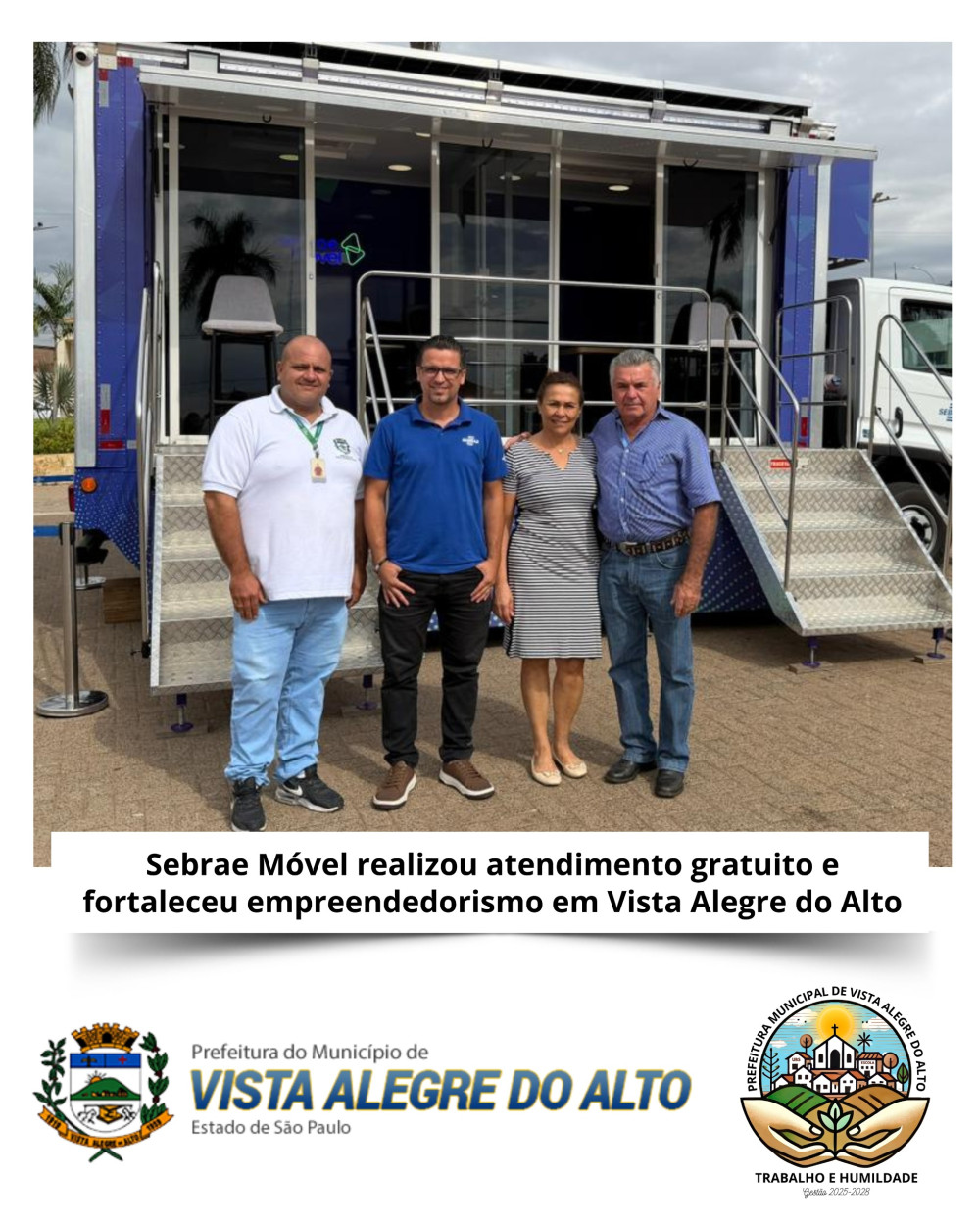 Sebrae Móvel realizou atendimento gratuito e fortaleceu empreendedorismo em Vista Alegre do Alto.