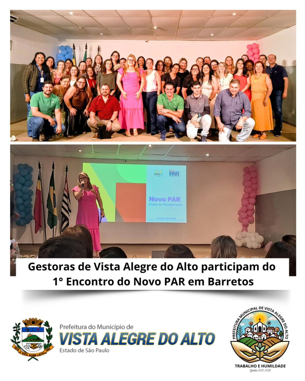 Gestoras de Vista Alegre do Alto participam do 1° Encontro do Novo PAR em Barretos.