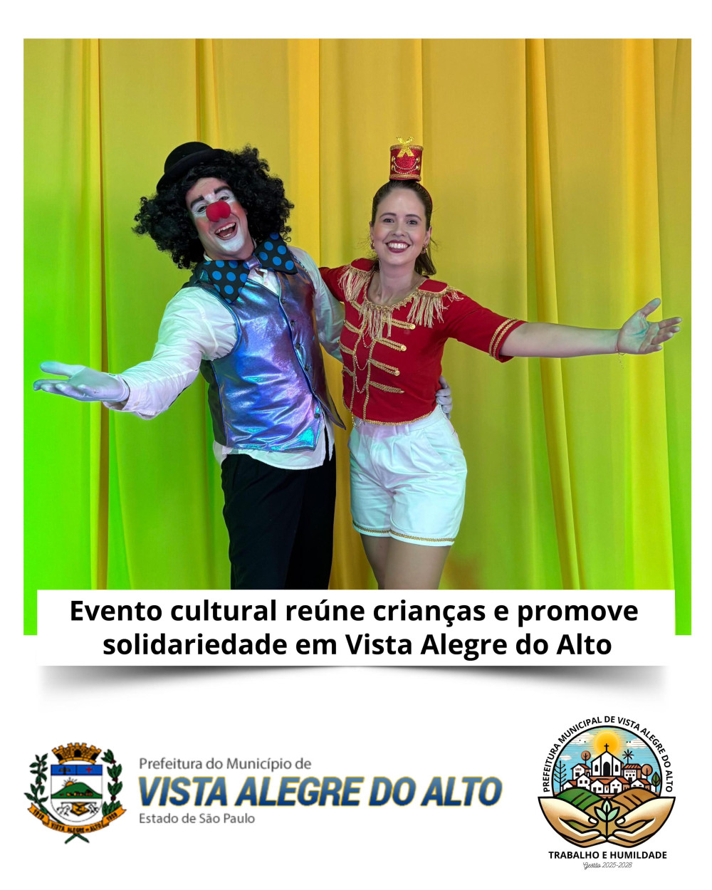 Evento cultural reúne crianças e promove solidariedade em Vista Alegre do Alto.
