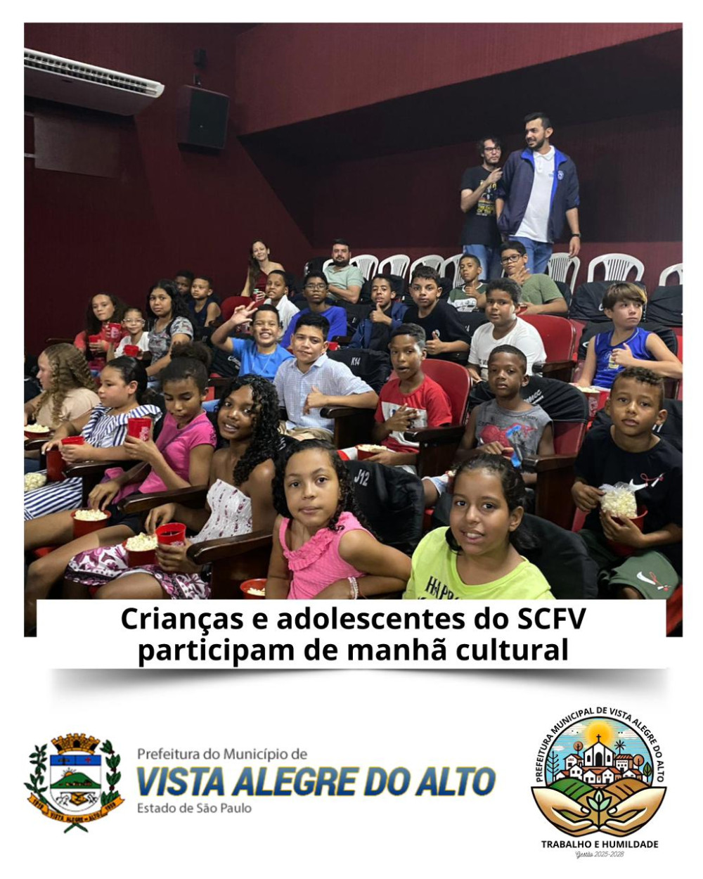 Crianças e adolescentes do SCFV participam de manhã cultural.