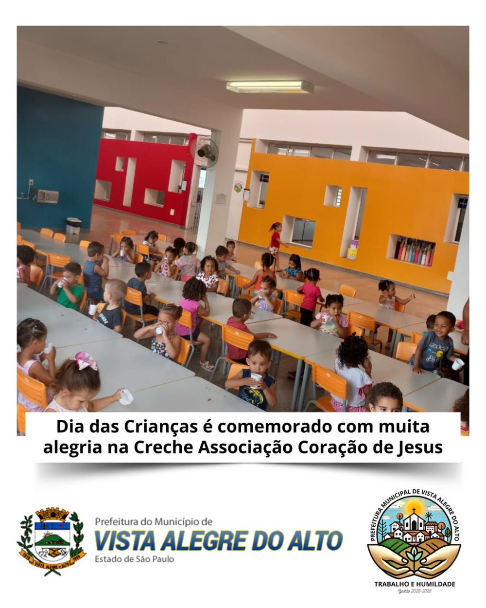 Dia das Crianças é comemorado com muita alegria na Creche Associação Coração de Jesus.