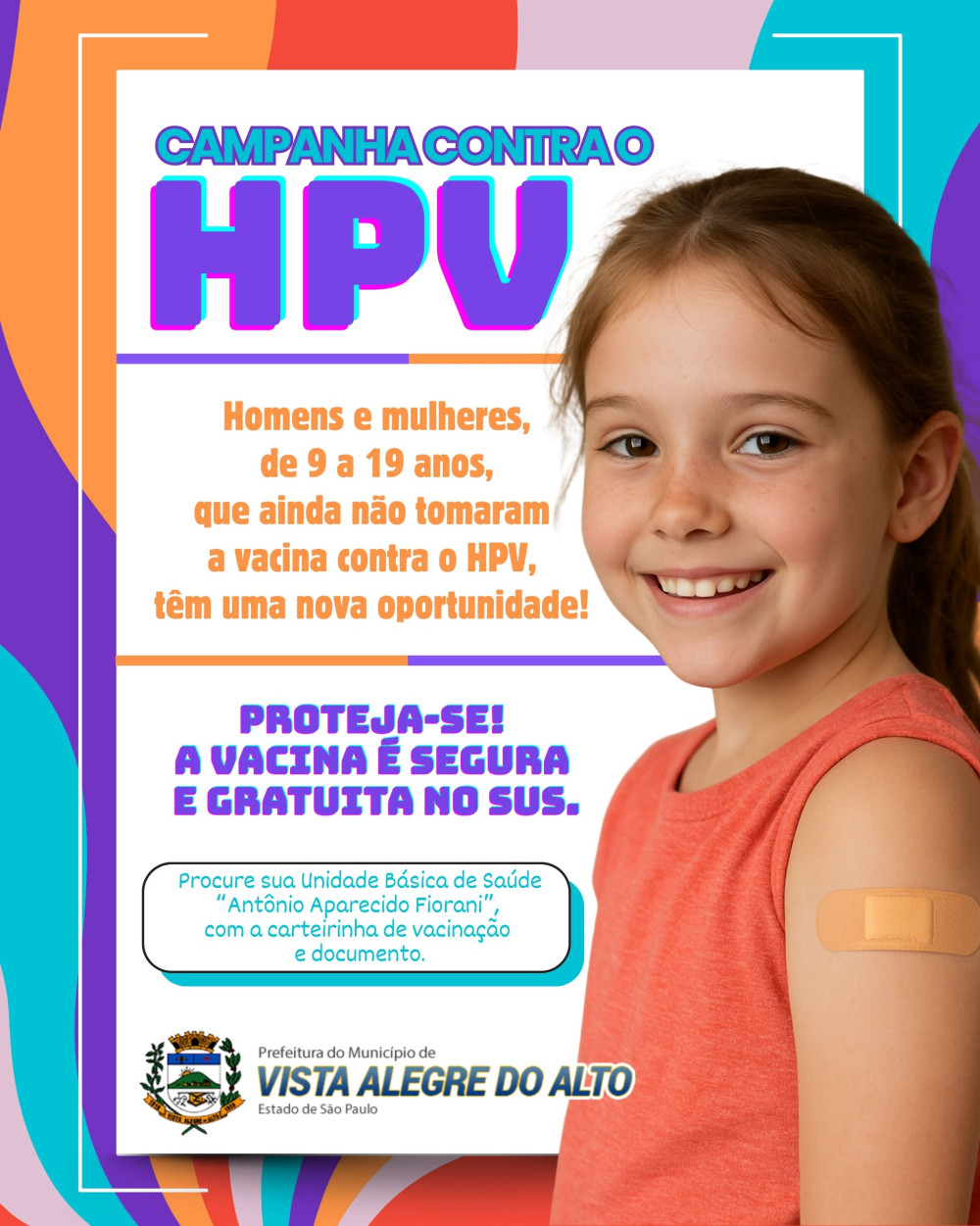 Intensificação da vacina contra o HPV.