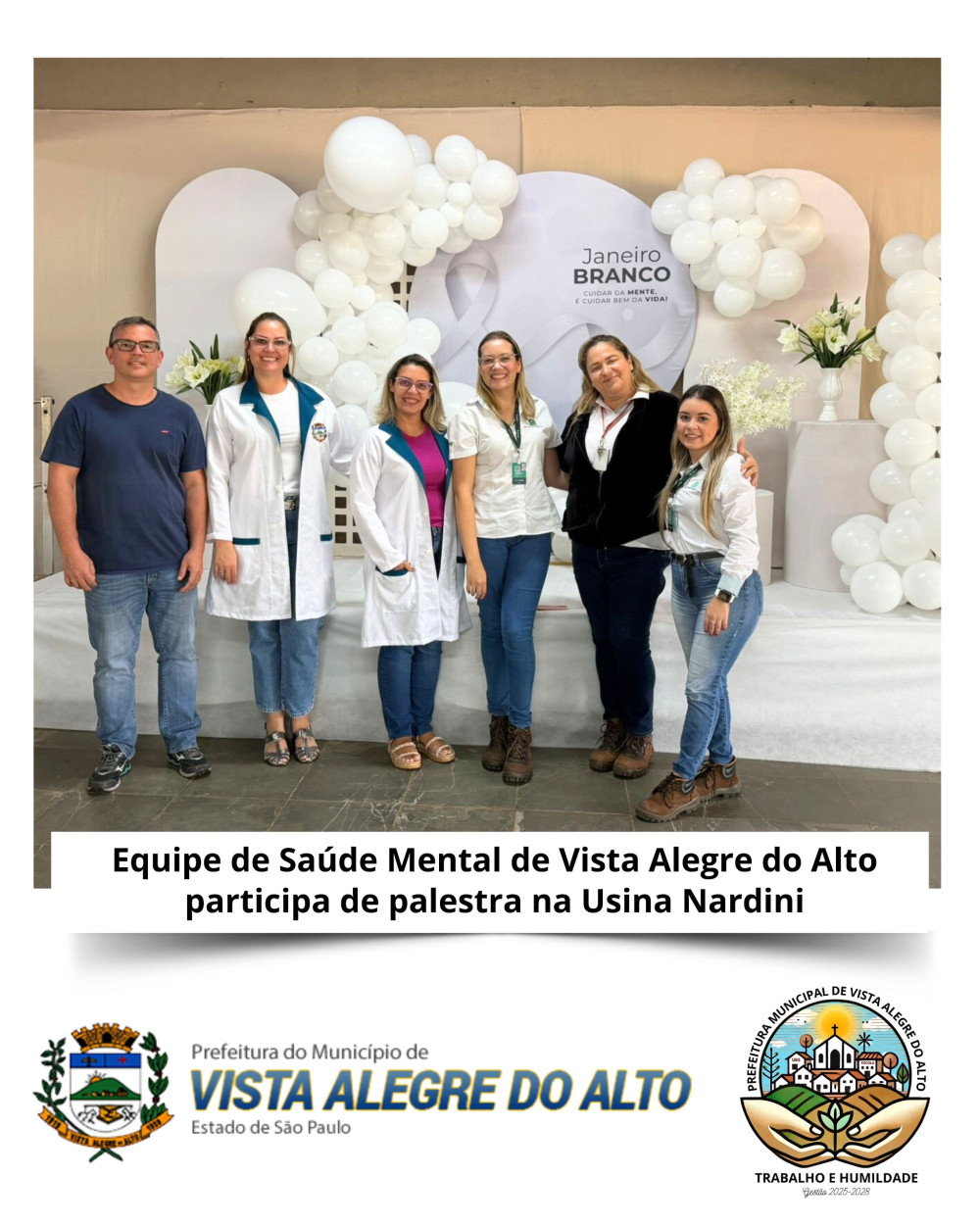 Equipe de Saúde Mental de Vista Alegre do Alto participa de palestra na Usina Nardini.