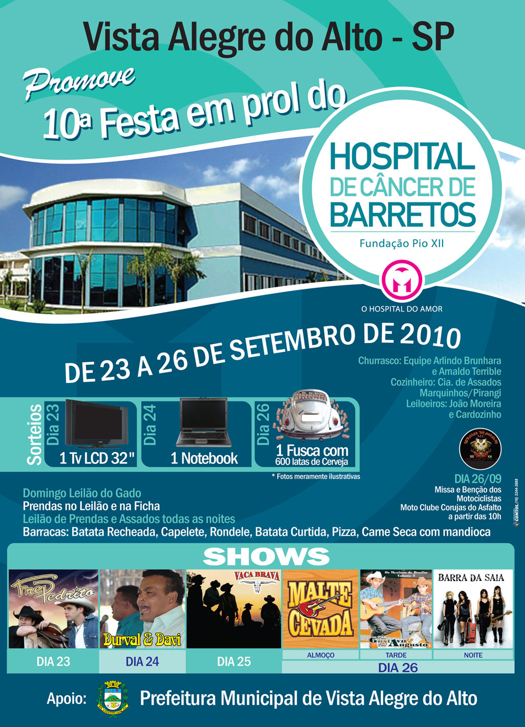 10ª Festa em prol do Hospital de Câncer de Barretos.