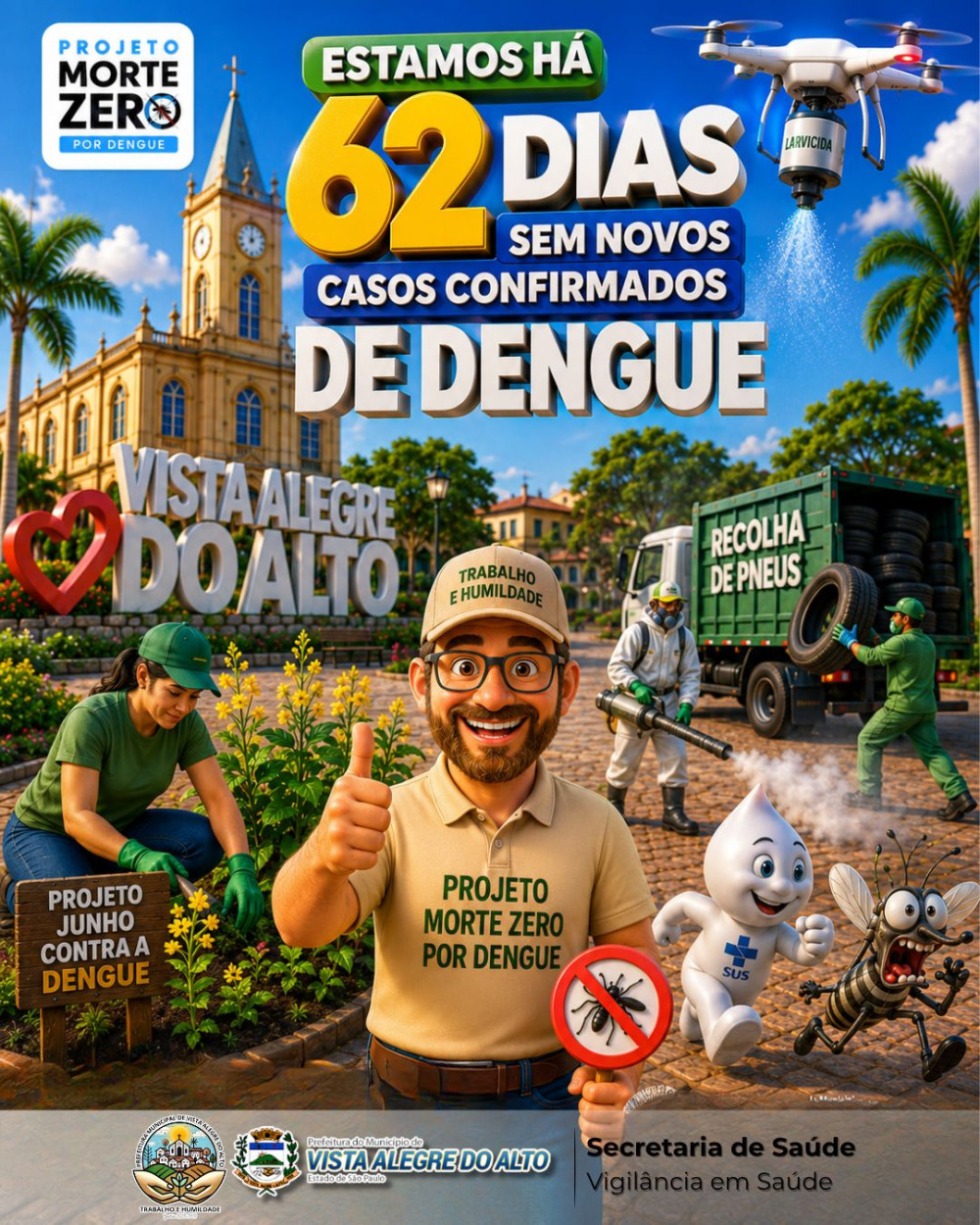 Vista Alegre do Alto Completa 62 Dias Sem Novos Casos de Dengue.