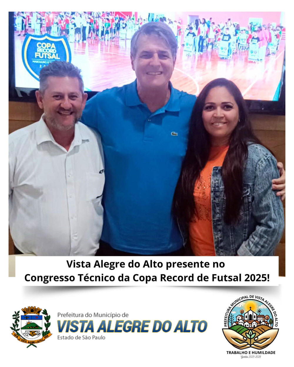 Vista Alegre do Alto presente no Congresso Técnico da Copa Record de Futsal 2025.