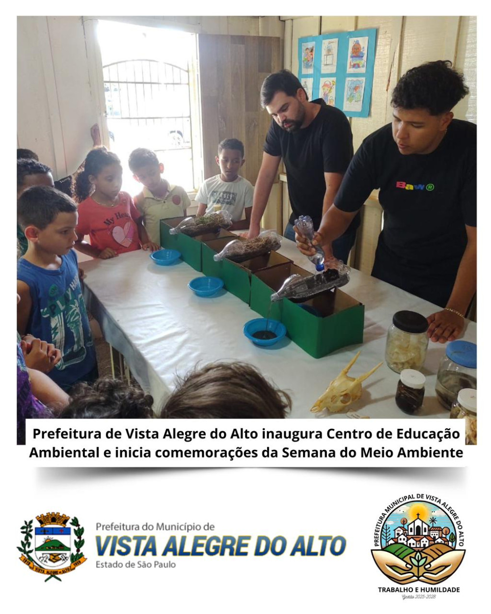 Prefeitura de Vista Alegre do Alto inaugura Centro de Educação Ambiental e inicia comemorações da Semana do Meio Ambiente.