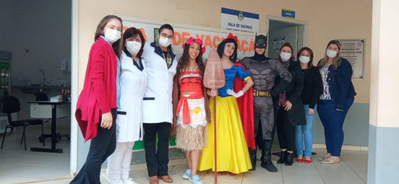 Vista Alegre usa personagens para incentivar vacinação infantil.