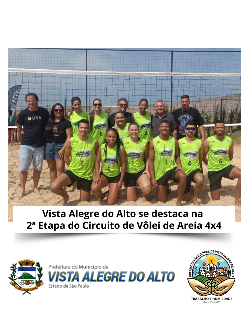 Vista Alegre do Alto se destaca na 2ª Etapa do Circuito de Vôlei de Areia 4x4.