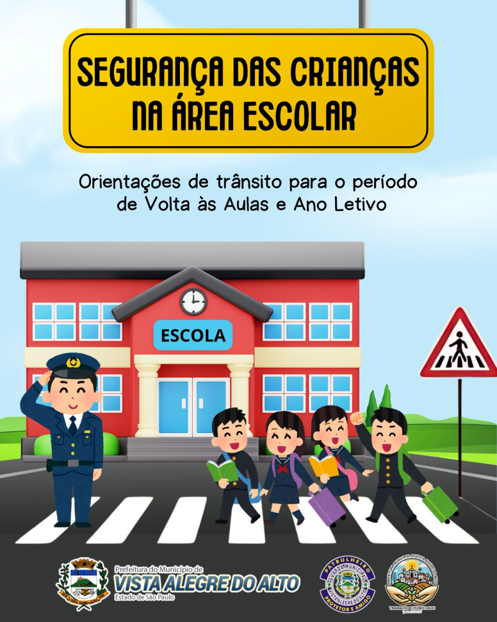 Segurança no trânsito escolar.