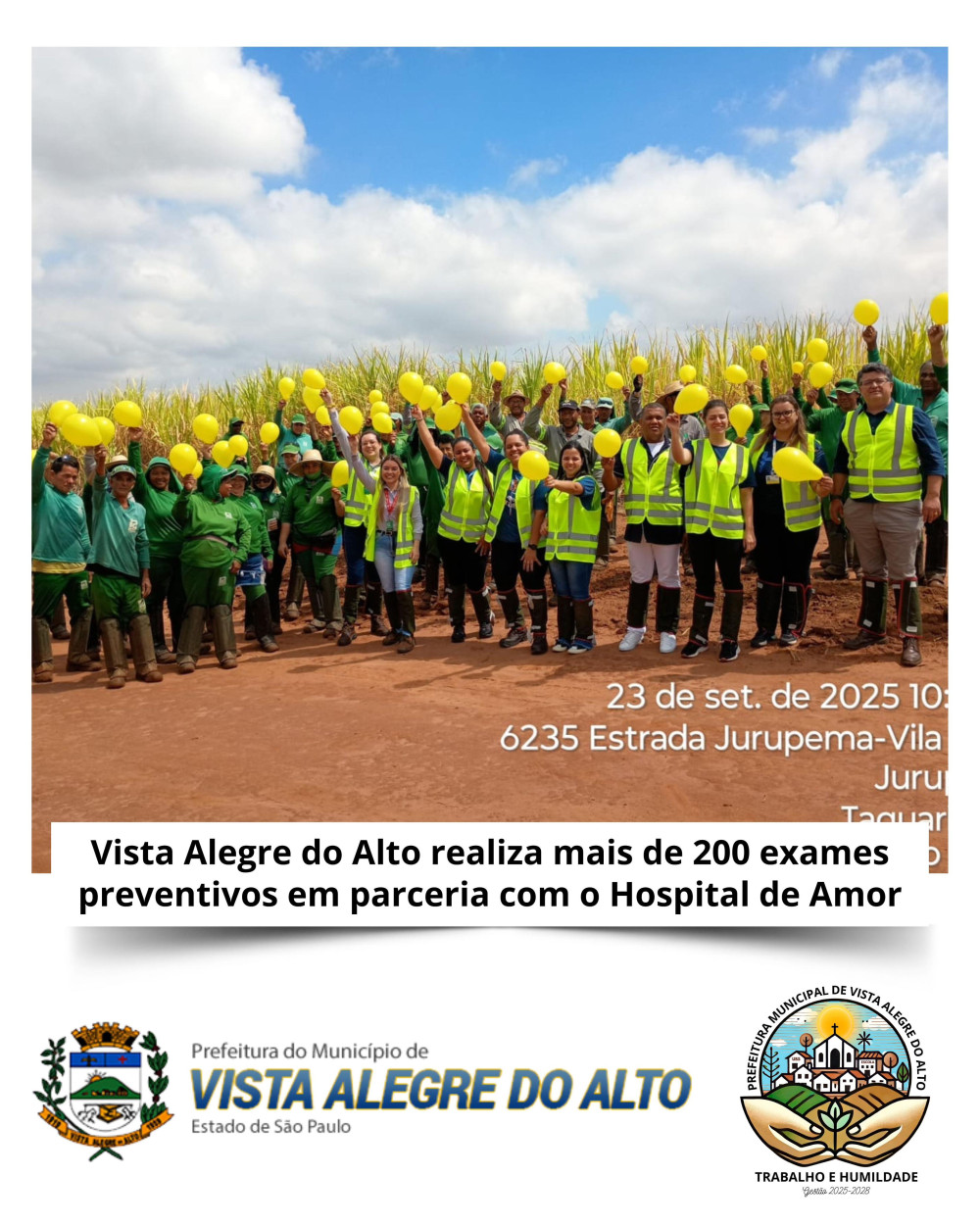 Vista Alegre do Alto realiza mais de 200 exames preventivos em parceria com o Hospital de Amor.