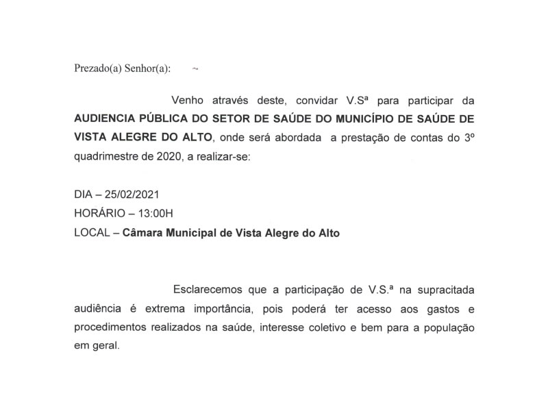 Audiência Pública - Saúde.