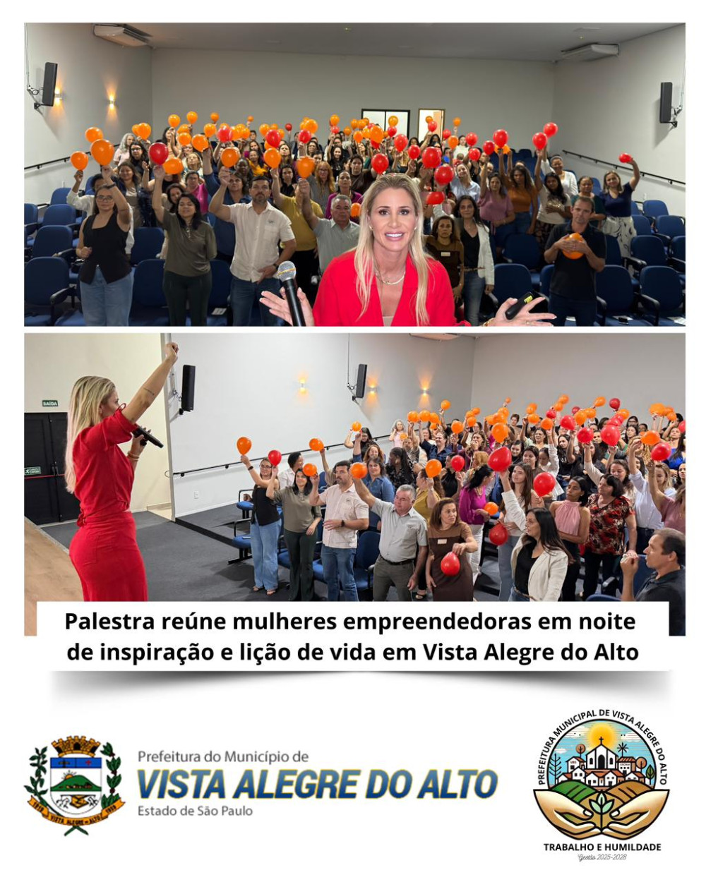 Palestra reúne mulheres empreendedoras em noite de inspiração e lição de vida em Vista Alegre do Alto.