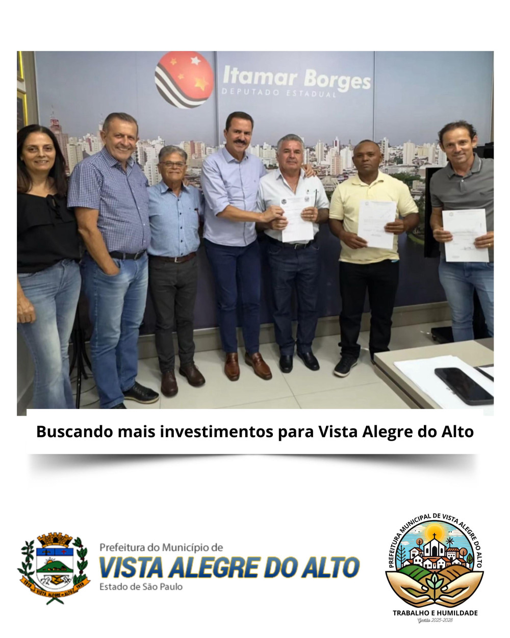 Buscando mais investimentos para Vista Alegre do Alto.