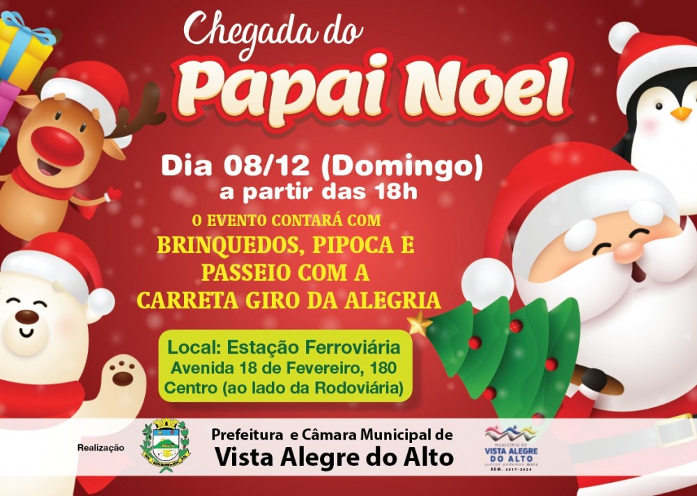 Chegada do Papai Noel.