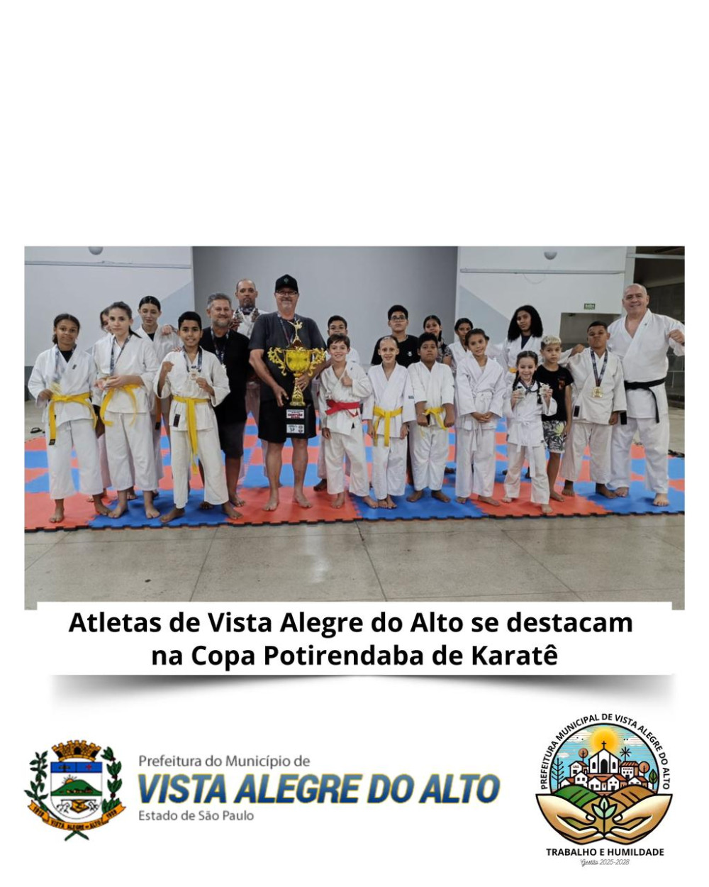 Atletas de Vista Alegre do Alto se destacam na Copa Potirendaba de Karatê.