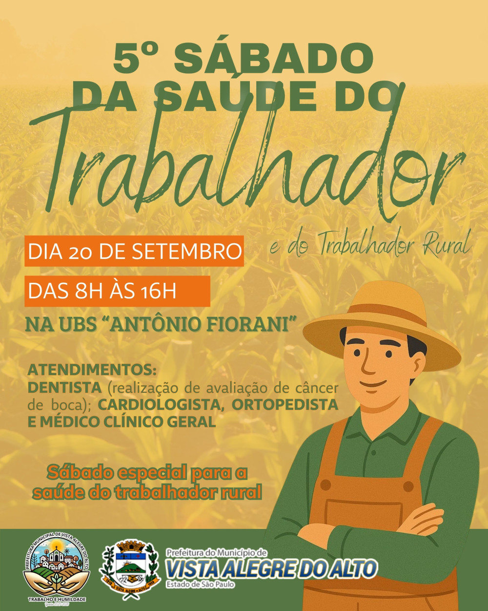 5º Sábado da Saúde do Trabalhador e do Trabalhador Rural.
