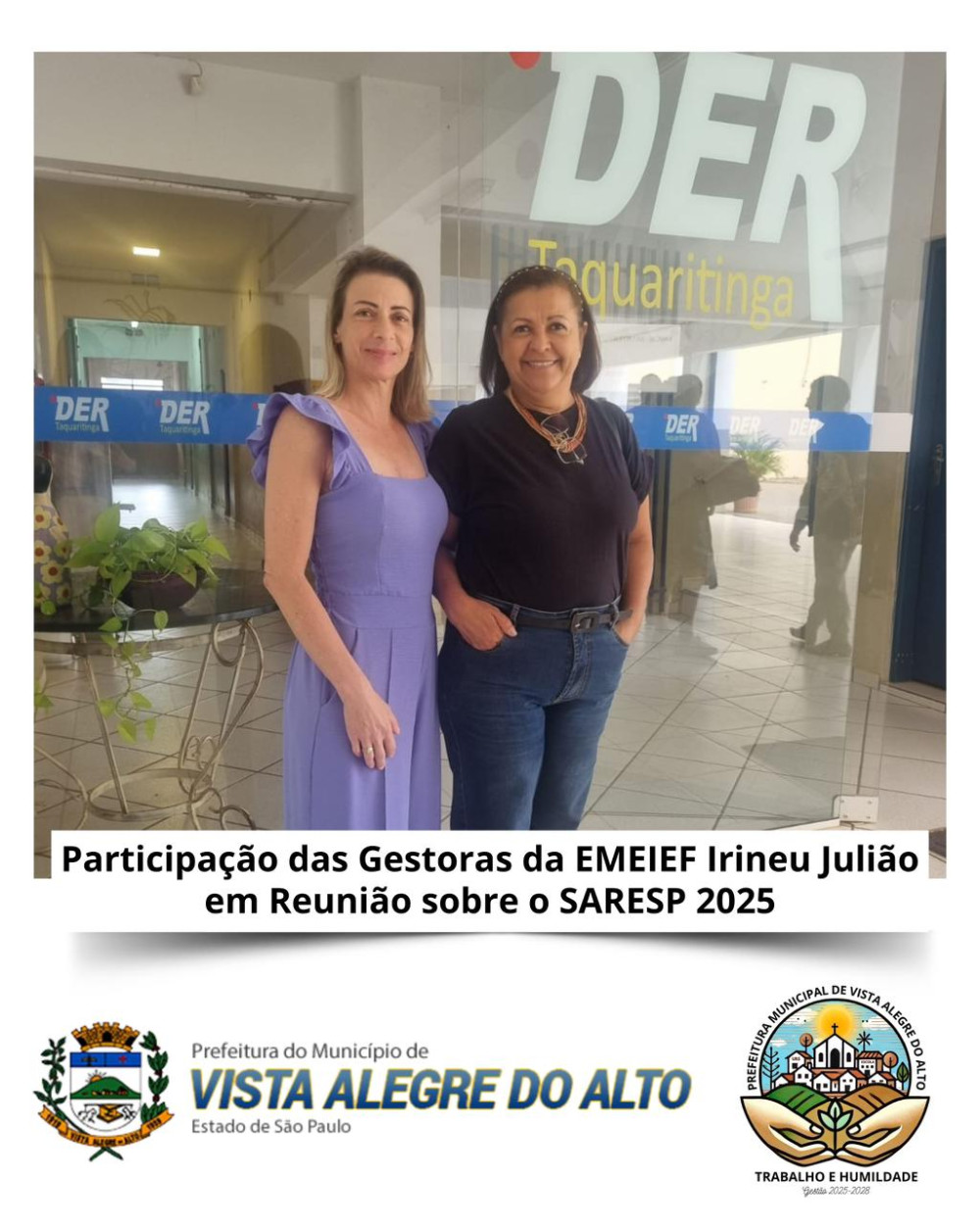 Participação das Gestoras da EMEIEF Irineu Julião em Reunião sobre o SARESP 2025.