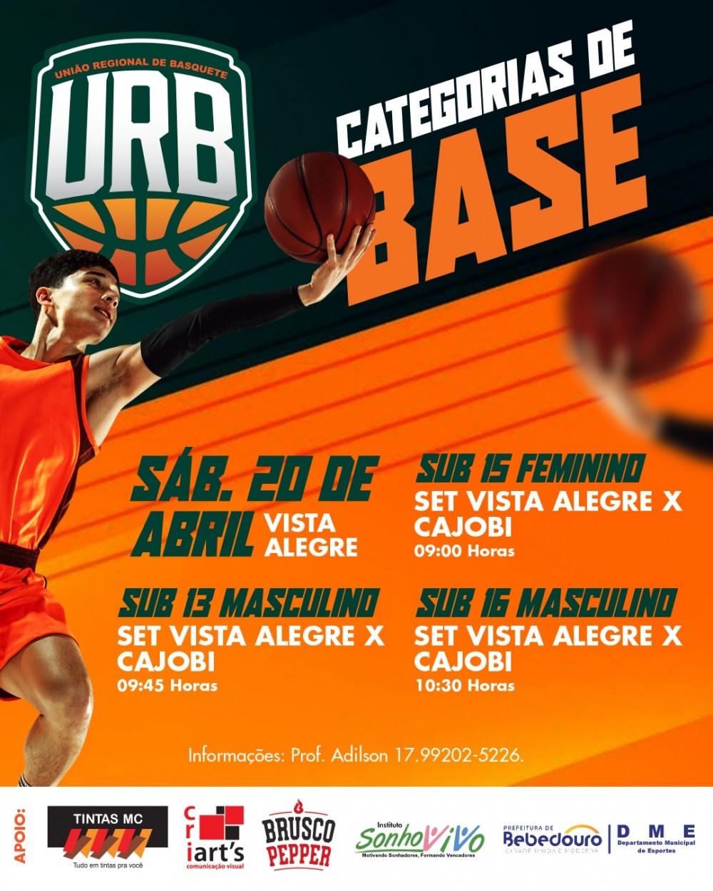 Vista Alegre recebe rodada de abertura do Campeonato URB de Base.