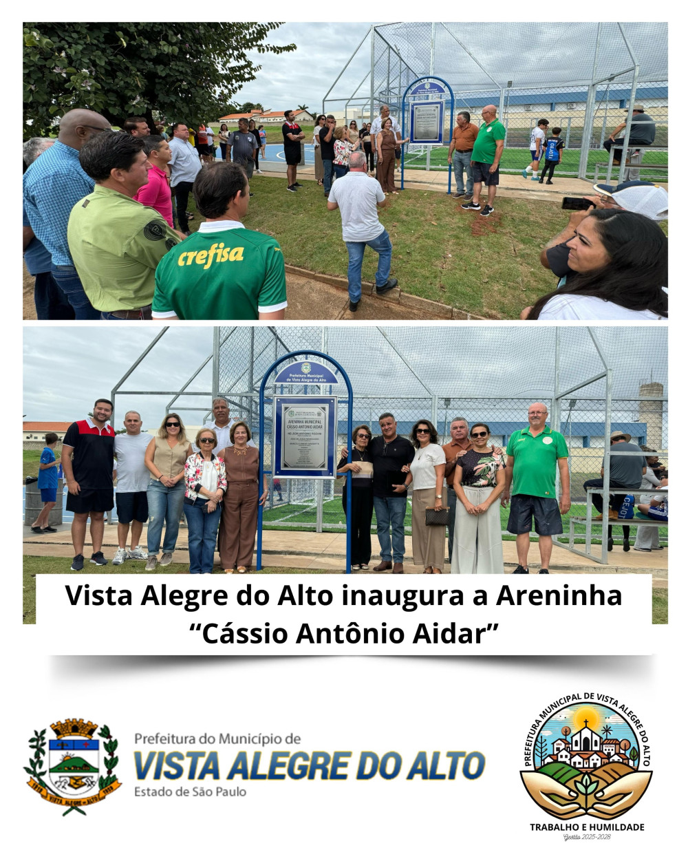 Vista Alegre do Alto inaugura a Areninha “Cássio Antônio Aidar”.