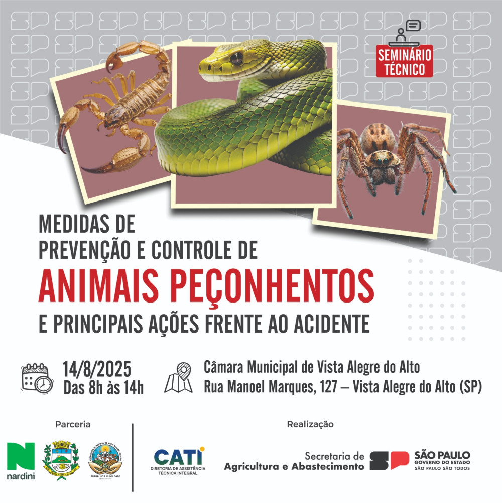 Medidas de prevenção e controle de animais peçonhentos e principais ações frente ao acidente.